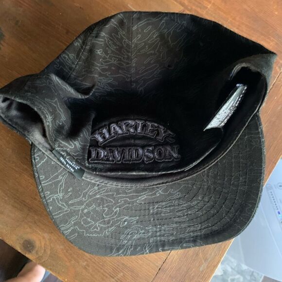 New Era 59 Fifty Skull Camo Harley Davidson Hat Sz 7 7/8 - Picture 4 of 7